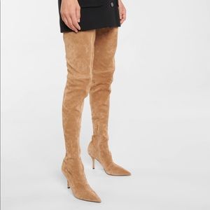 Paris Texas thigh-high Mama suede boots